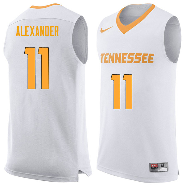 Men #11 Kyle Alexander Tennessee Volunteers College Basketball Jerseys Sale-White